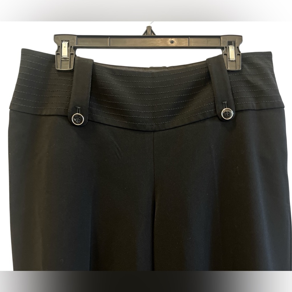 White House Black Market Black Straight-Leg Dress Trousers - Picture 4 of 10